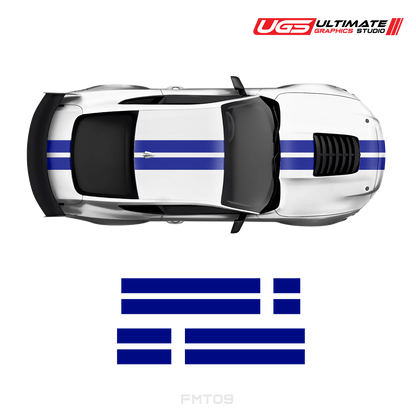 Ford Mustang Top 2 Stripes 2 Color
