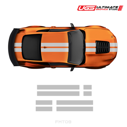 Ford Mustang Top 2 Stripes 2 Color