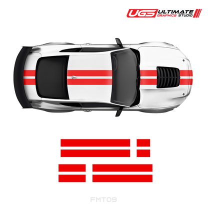 Ford Mustang Top 2 Stripes 2 Color