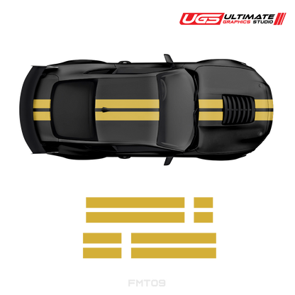 Ford Mustang Top 2 Stripes 2 Color