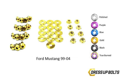 Ford Mustang (1999-2004) Titanium Dress Up Bolts Engine Bay Kit