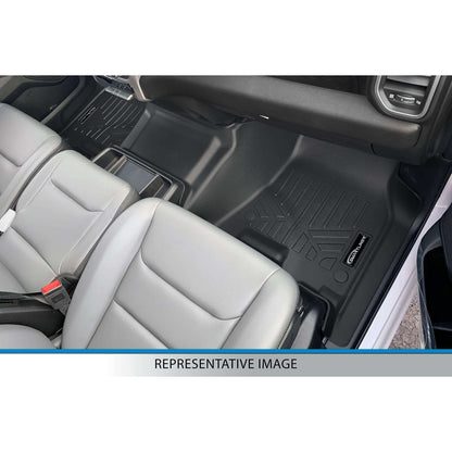 SMARTLINER Custom Fit Floor Liners For 2015-2026 Ford F-150 Regular Cab, No 4x4 Shifter, Vinyl Flooring with 1st Row Bench Seat with Over The Hump Coverage