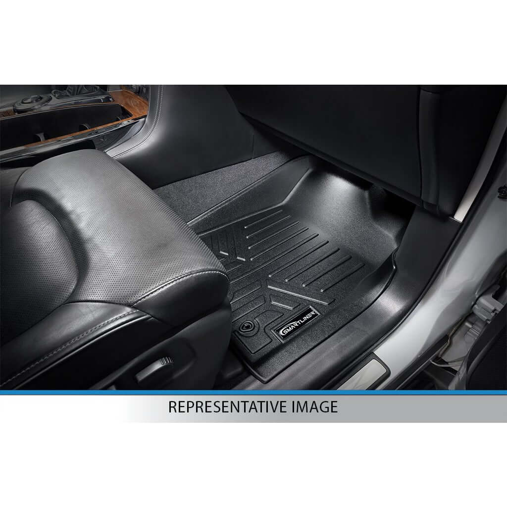 SMARTLINER Custom Fit Floor Liners For 2014-2020 Transit Connect With Carpet Flooring (Long Wheelbase & 2nd Row Bucket Seats)