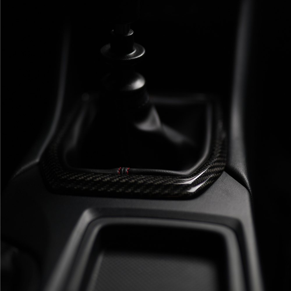 JDMuscle 22-24 Subaru WRX MT Dry Carbon Fiber Shifter Trim Cover w/ Gloss Finish - Return