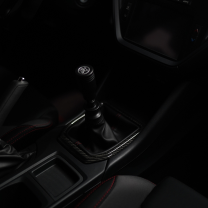 JDMuscle 22-24 Subaru WRX MT Dry Carbon Fiber Shifter Trim Cover w/ Gloss Finish - Return