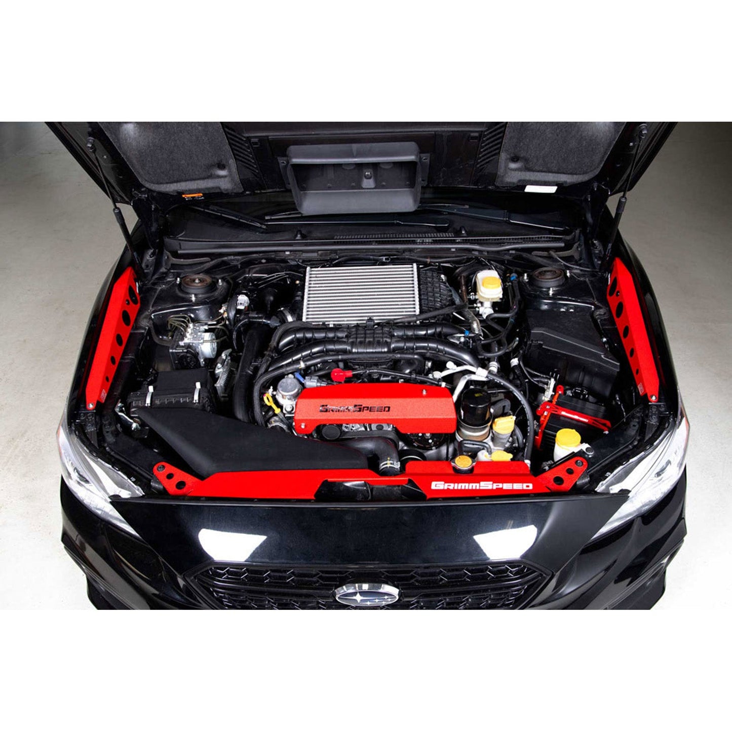 GrimmSpeed Fender Shrouds - Red - 2015-21 Subaru WRX/STI GRM096048