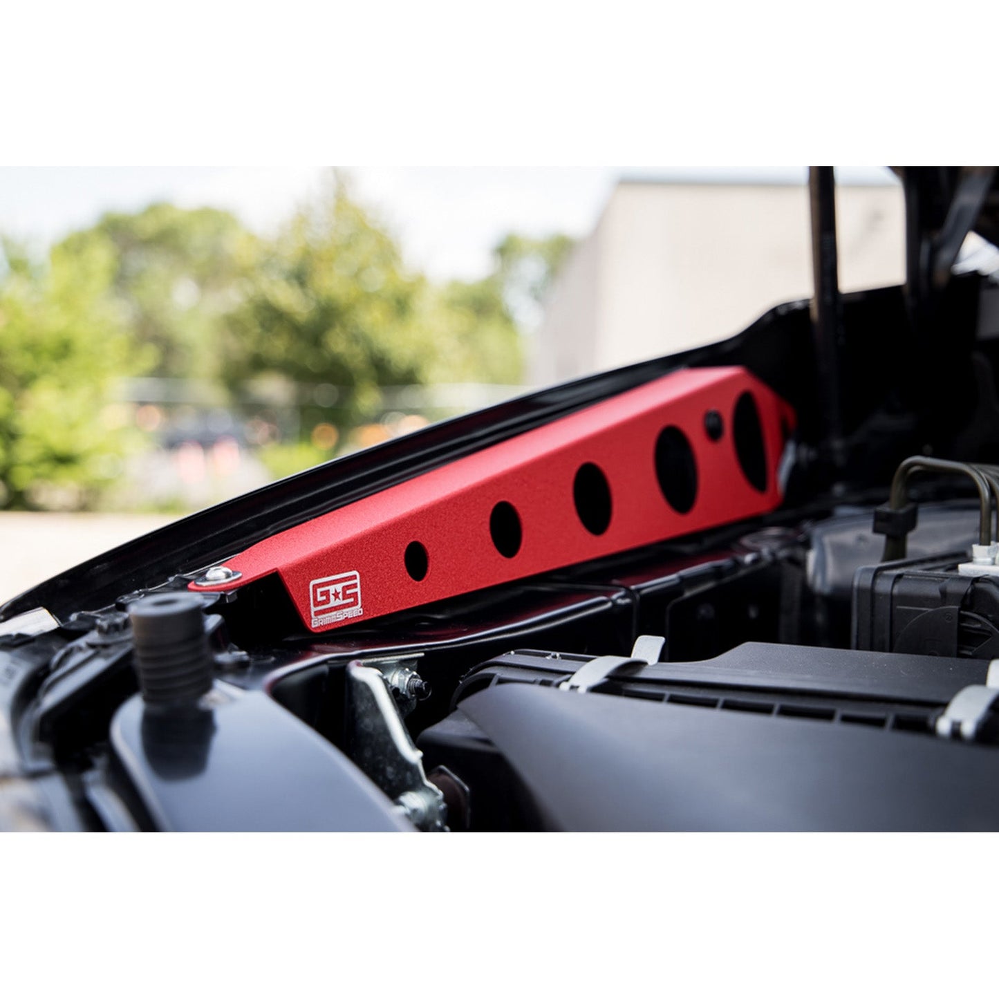 GrimmSpeed Fender Shrouds - Red - 2015-21 Subaru WRX/STI GRM096048