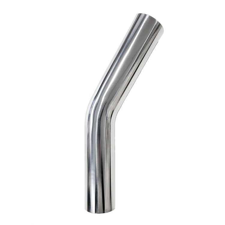 1.500" OD 16ga 30° Mandrel Bend - Polished OD - 6061 Aluminum - (2.250" CLR / 6.000" Legs)