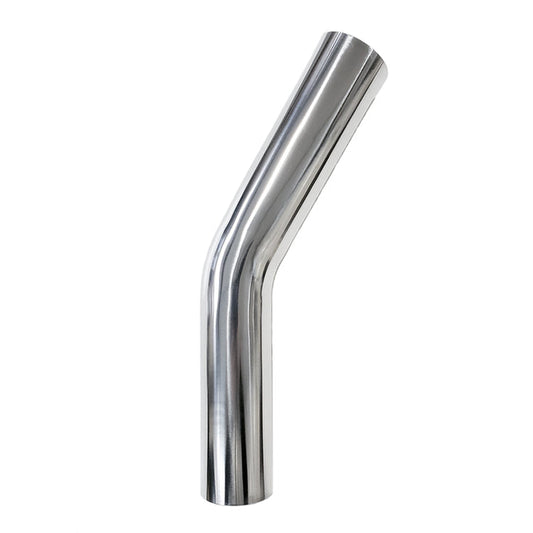 1.500" OD 16ga 30° Mandrel Bend - Polished OD - 6061 Aluminum - (2.250" CLR / 6.000" Legs)