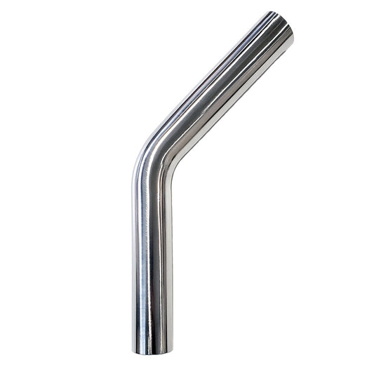 2.500" 16ga 45° Mandrel Bend - (3.750" CLR / 6.000" Legs) - Polished OD - 304 Stainless