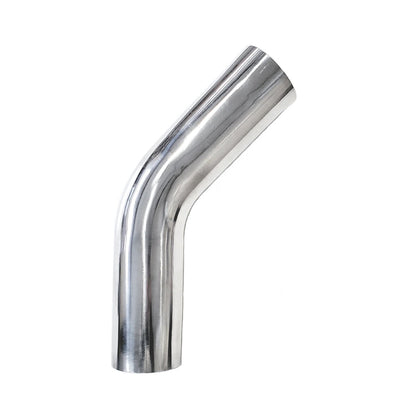 5.000" OD 14ga 45° Mandrel Bend - Polished OD - 6061 Aluminum - (7.000" CLR / 4.000" Legs)