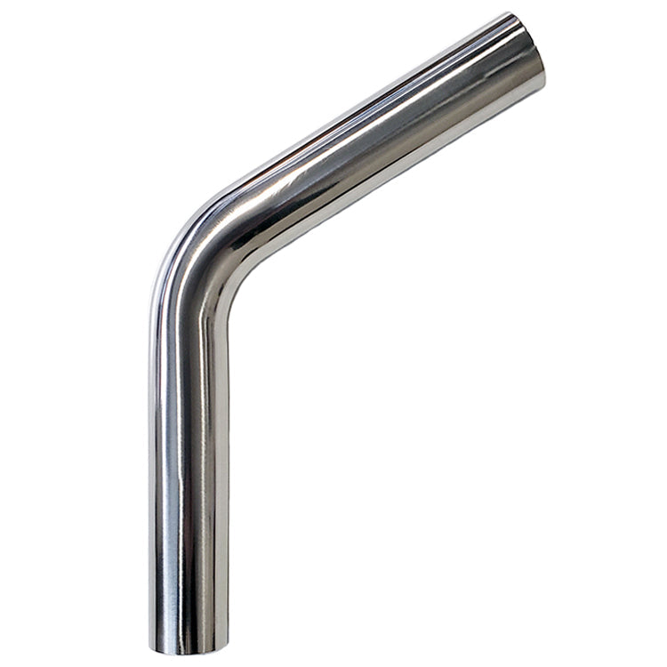 2.500" 16ga 60° Mandrel Bend - (3.750" CLR / 6.000" Legs) - Polished OD - 304 Stainless