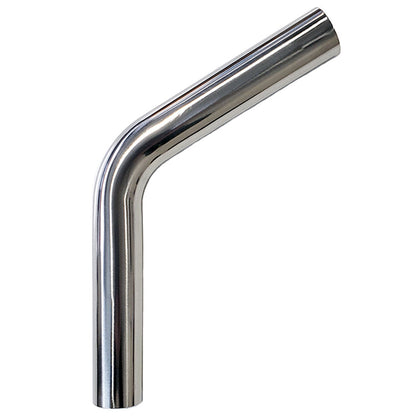 2.500" 16ga 60° Mandrel Bend - (3.750" CLR / 6.000" Legs) - Polished OD - 304 Stainless