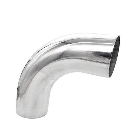 5.000" OD 14ga 90° Mandrel Bend - Polished OD - 6061 Aluminum - (7.000" CLR / 4.000" Legs)