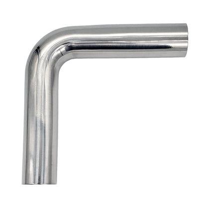 3.000" 16ga Tight Radius 90° Mandrel Bend - (3.000" CLR / 6.000" Legs) - Polished OD - 304 Stainless