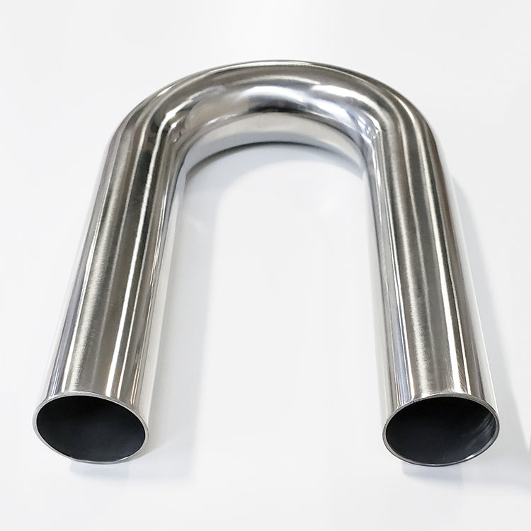 3.000" 16ga 180° Mandrel Bend - (4.500" CLR / 6.000" Legs) - Polished OD - 304 Stainless