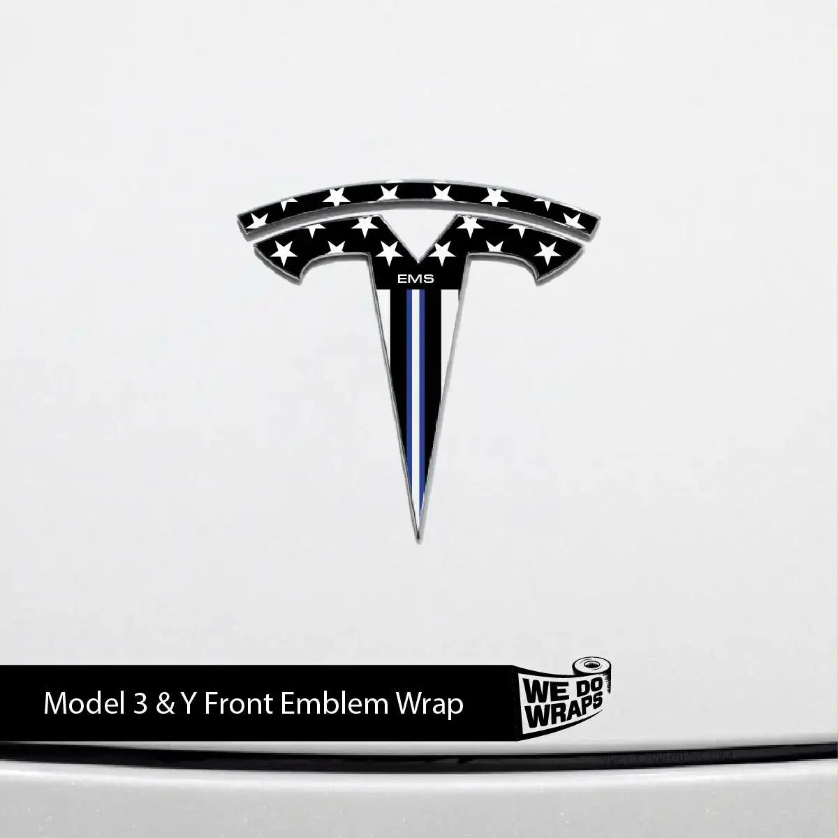First Responders EMS Tesla Emblem Decals (Front + Back) | Model Y