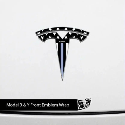 First Responders EMS Tesla Emblem Decals (Front + Back) | Model Y