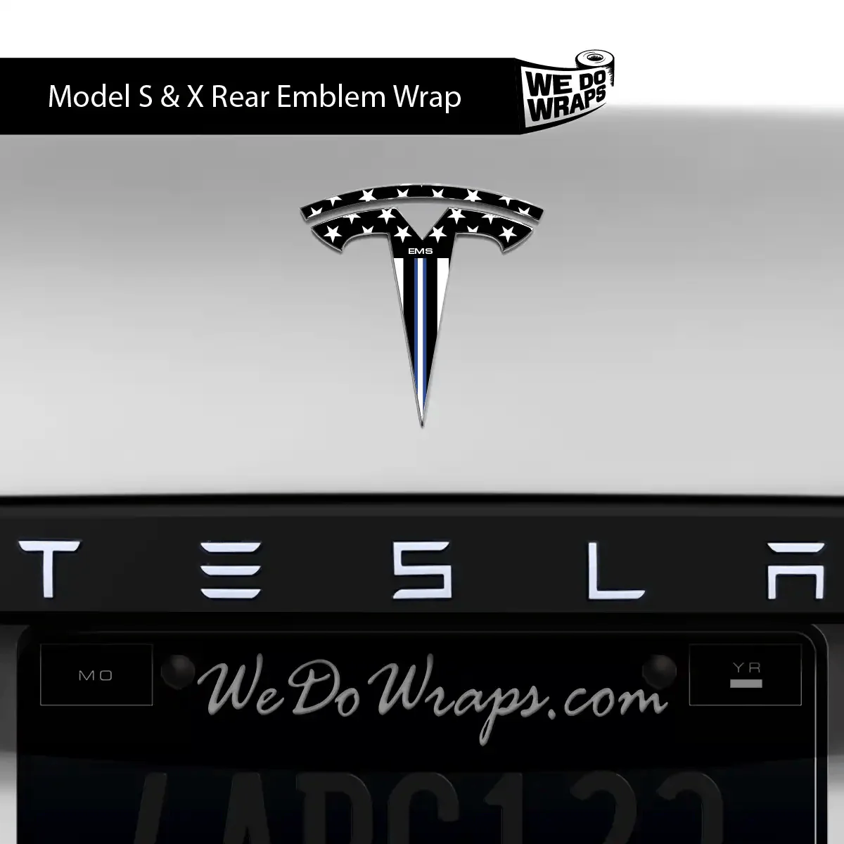 First Responders EMS Tesla Emblem Decals (Front + Back) | Model S