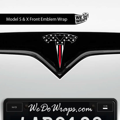 First Responders Firefighter Tesla Emblem Decals (Front + Back) | Model X
