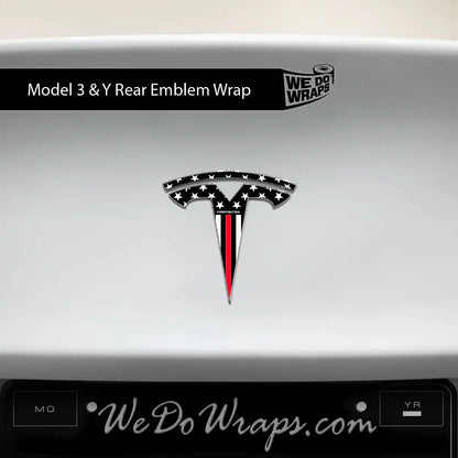 First Responders Firefighter Tesla Emblem Decals (Front + Back) | Model 3