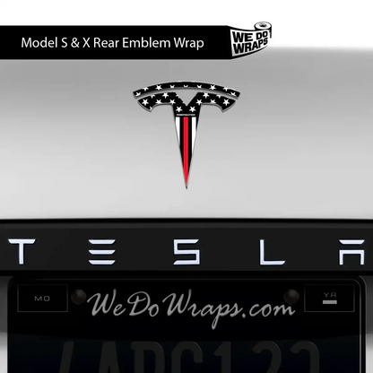 First Responders Firefighter Tesla Emblem Decals (Front + Back) | Model S