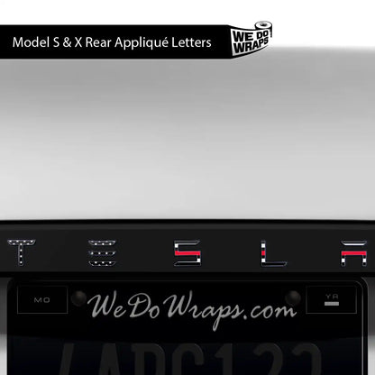 First Responders Firefighter Tesla Emblem Decals (Front + Back) | Model X