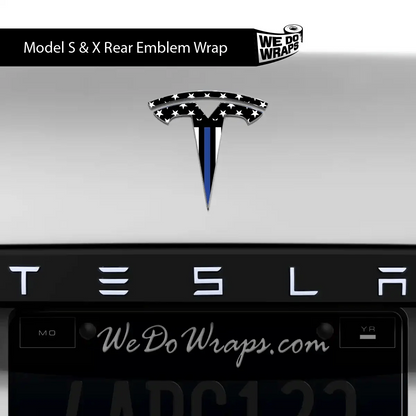 First Responders Law Enforcement Tesla Emblem Decals (Front + Back) | Model S