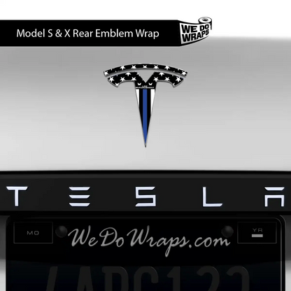 First Responders Law Enforcement Tesla Emblem Decals (Front + Back) | Model X