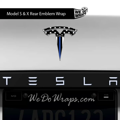 First Responders Law Enforcement Tesla Emblem Decals (Front + Back) | Model S