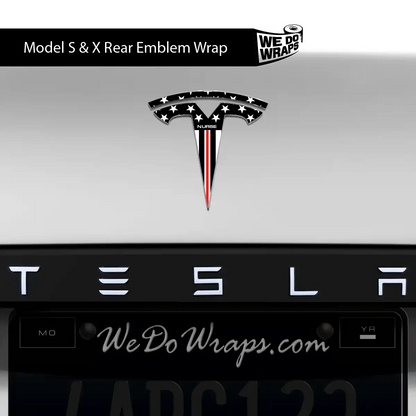 First Responders Nurse Tesla Emblem Decals (Front + Back) | Model S