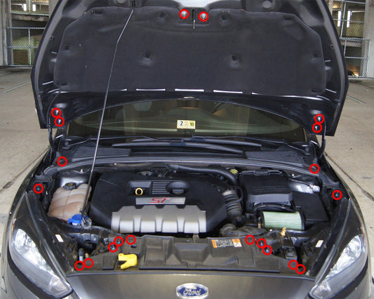 Ford Focus ST (2015-2018) Titanium Engine Bay Kit