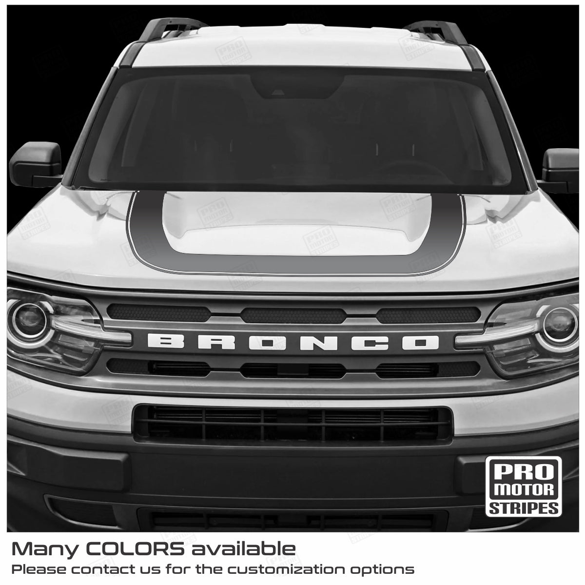 Ford Bronco Sport 2021-2023 Hood Accent Decal Sport U-Stripe