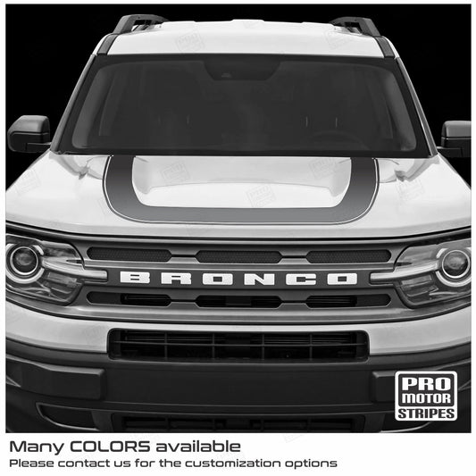 Ford Bronco Sport 2021-2023 Hood Accent Decal Sport U-Stripe