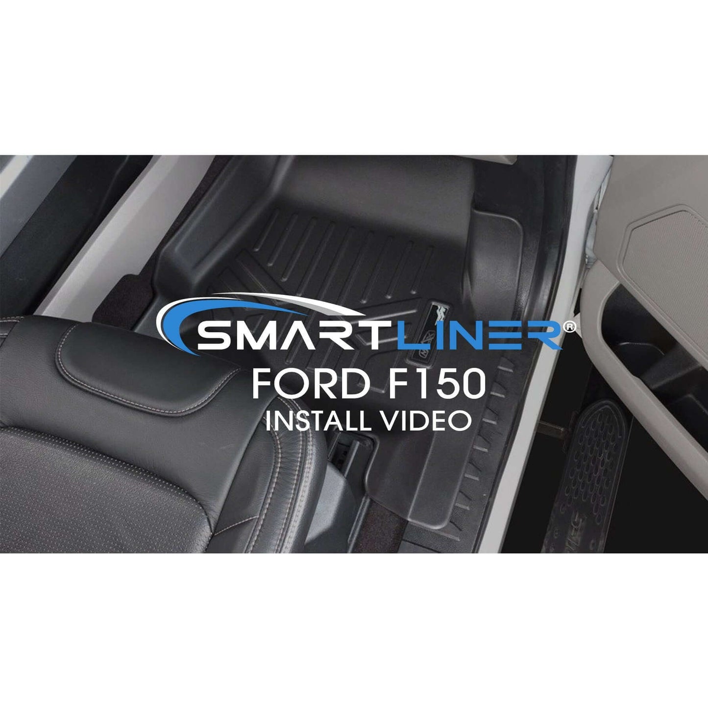 SMARTLINER Floor Liners for 2022-2025 Ford F-150 Lightning 2nd Row Bench seat without under seat fold-flat storage