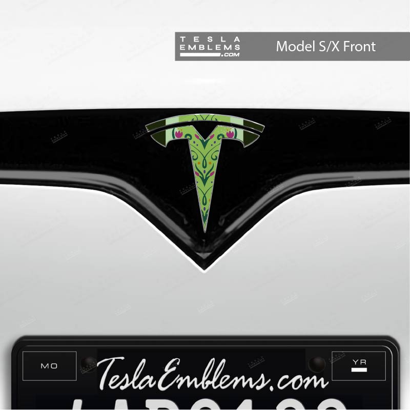 Frozen Anna Tesla Emblem Decals (Front + Back) | Model S