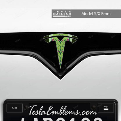 Frozen Anna Tesla Emblem Decals (Front + Back) | Model X