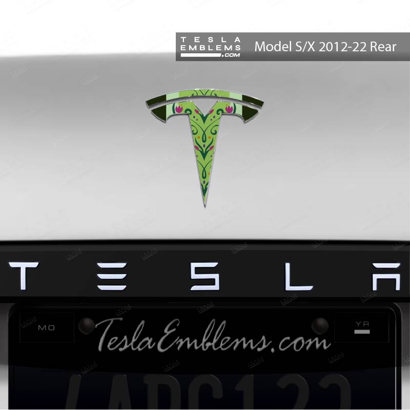 Frozen Anna Tesla Emblem Decals (Front + Back) | Model X