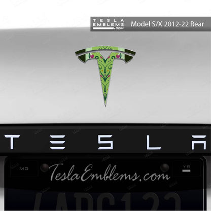 Frozen Anna Tesla Emblem Decals (Front + Back) | Model S