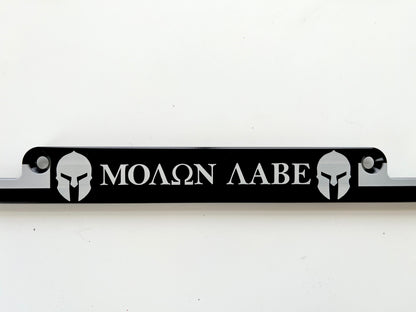 Molon Labe Spartan American Flag Billet Aluminum License Plate Frame