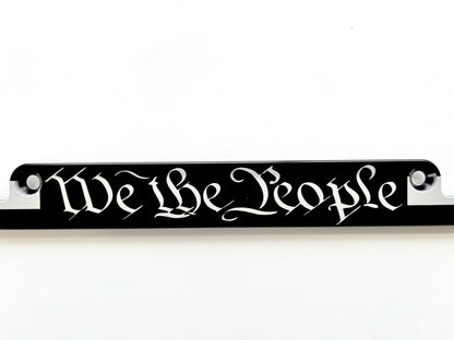 We The People American Flag Billet Aluminum License Plate Frame