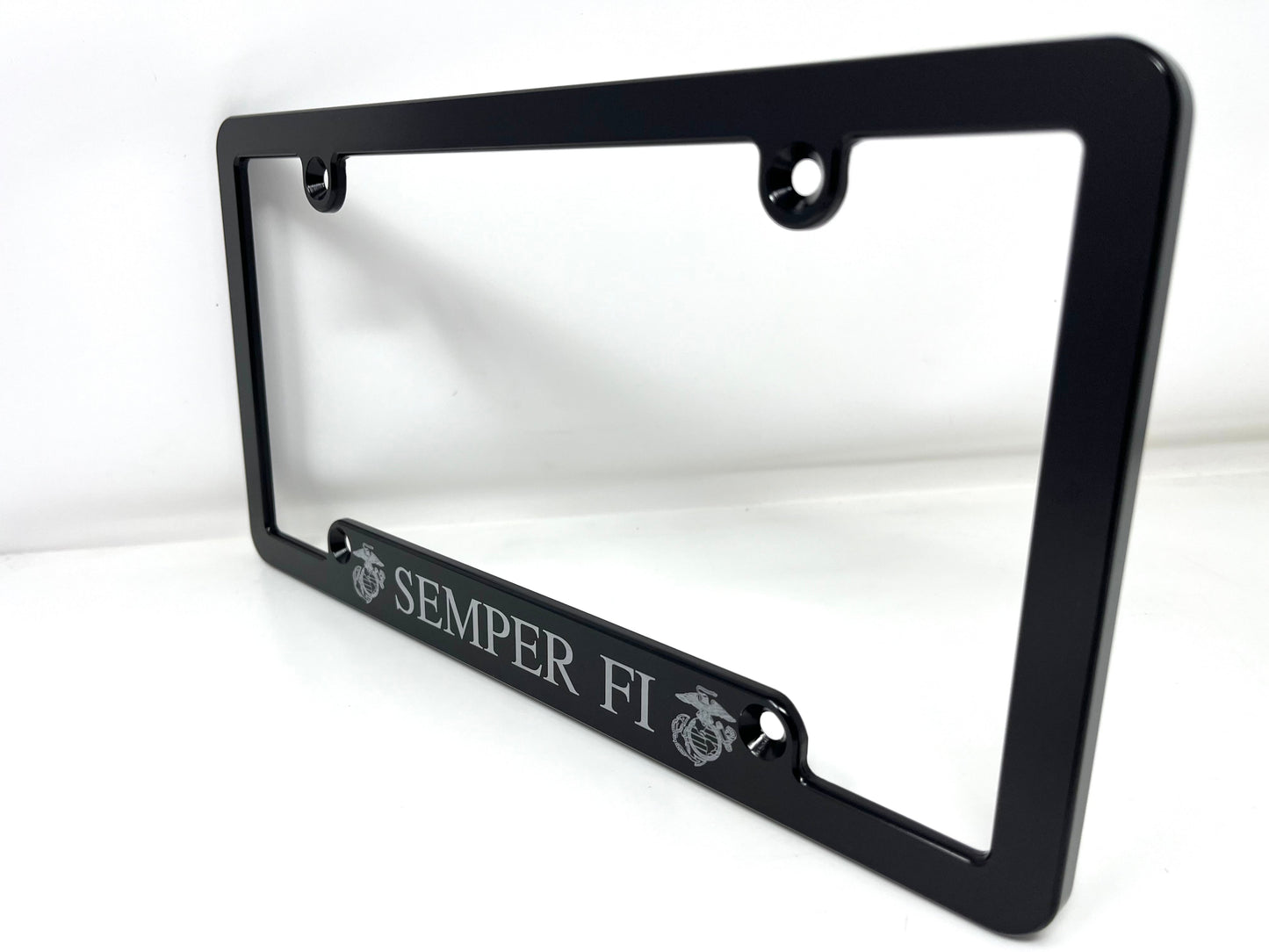 Semper Fi Marine Corps Billet Aluminum License Plate Frame