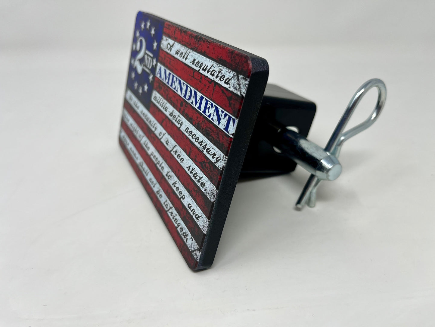 2nd Amendment Flag Full Color Aluminum Trailer Hitch Cover