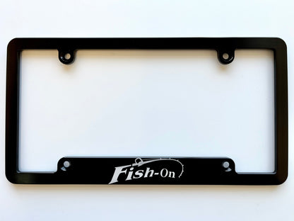 Fish On Billet Aluminum License Plate Frame