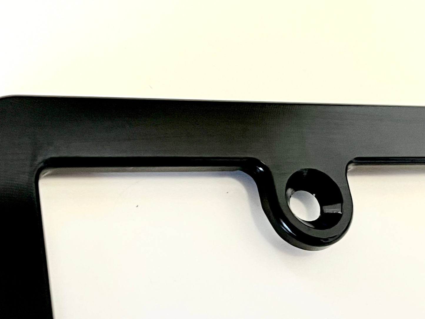 Billet Aluminum License Plate Frame Slim Black Anodized