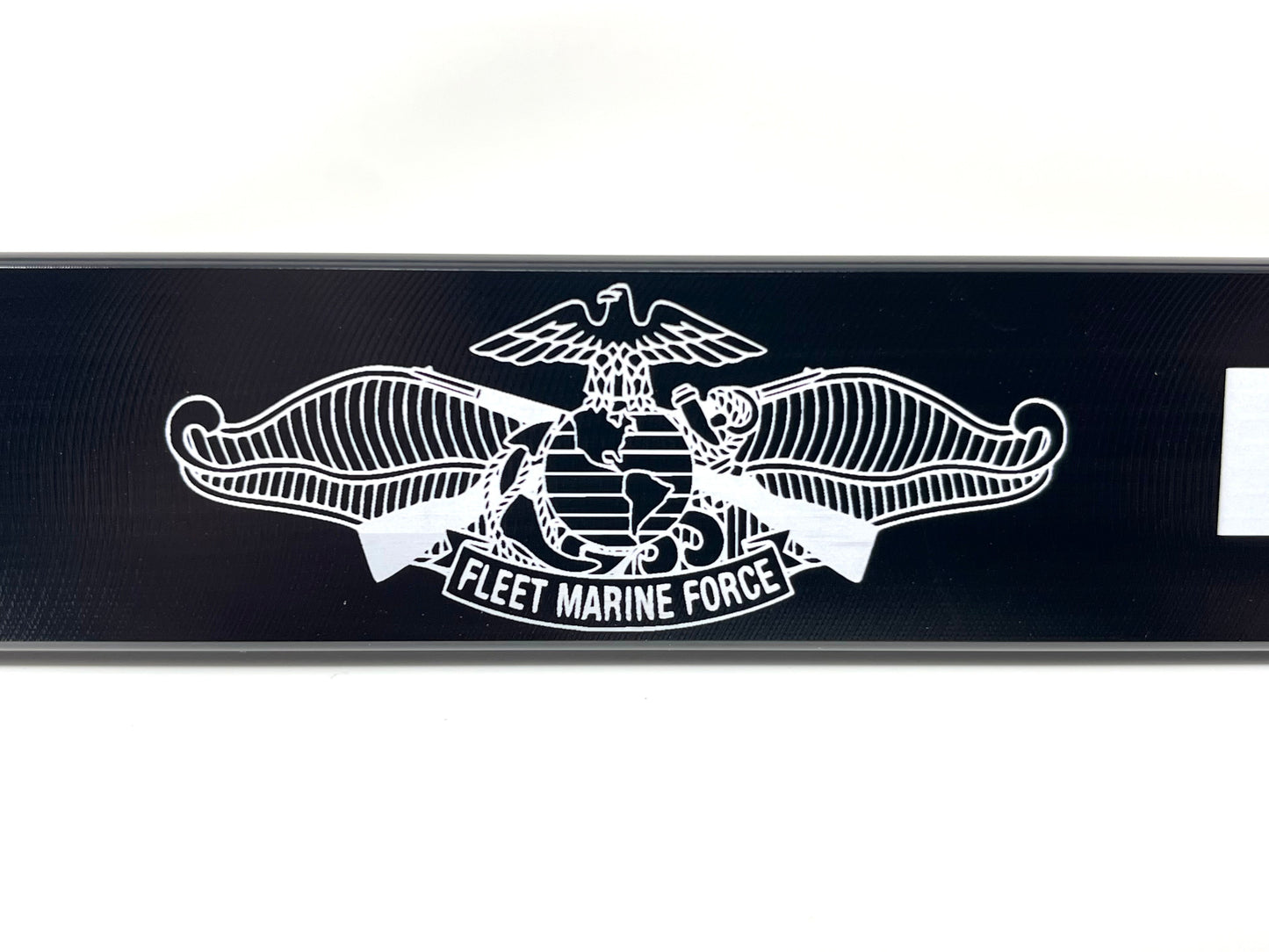 Fleet Marine Force American Flag Billet Aluminum License Plate Frame
