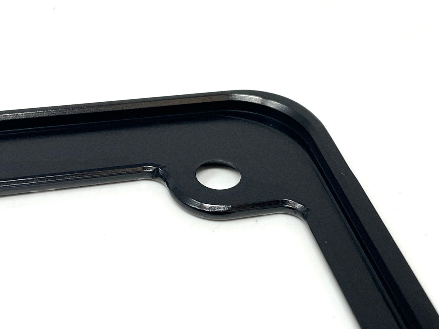Slim Billet Aluminum Motorcycle License Plate Frame – Laser Engraved American Flag – Made in USA
