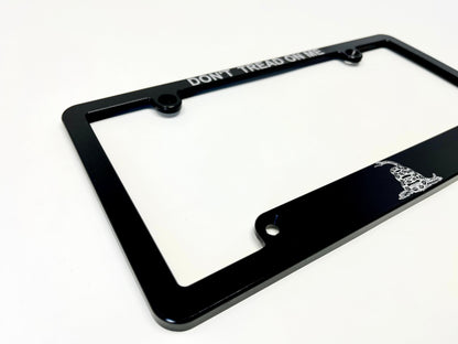 Don’t Tread On Me Gadsden Flag Billet Aluminum License Plate Frame