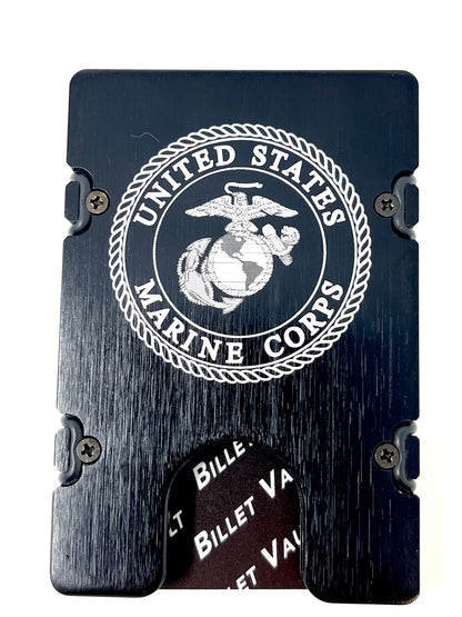Marine Corps Badge - BilletVault Aluminum Wallet