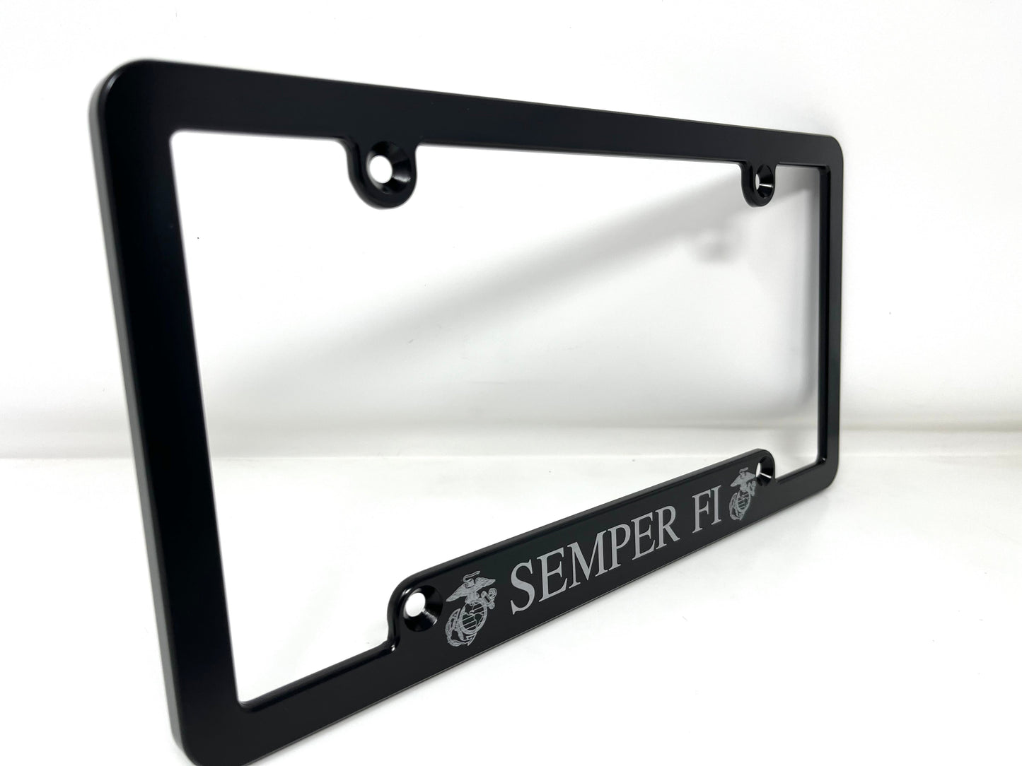 Semper Fi Marine Corps Billet Aluminum License Plate Frame